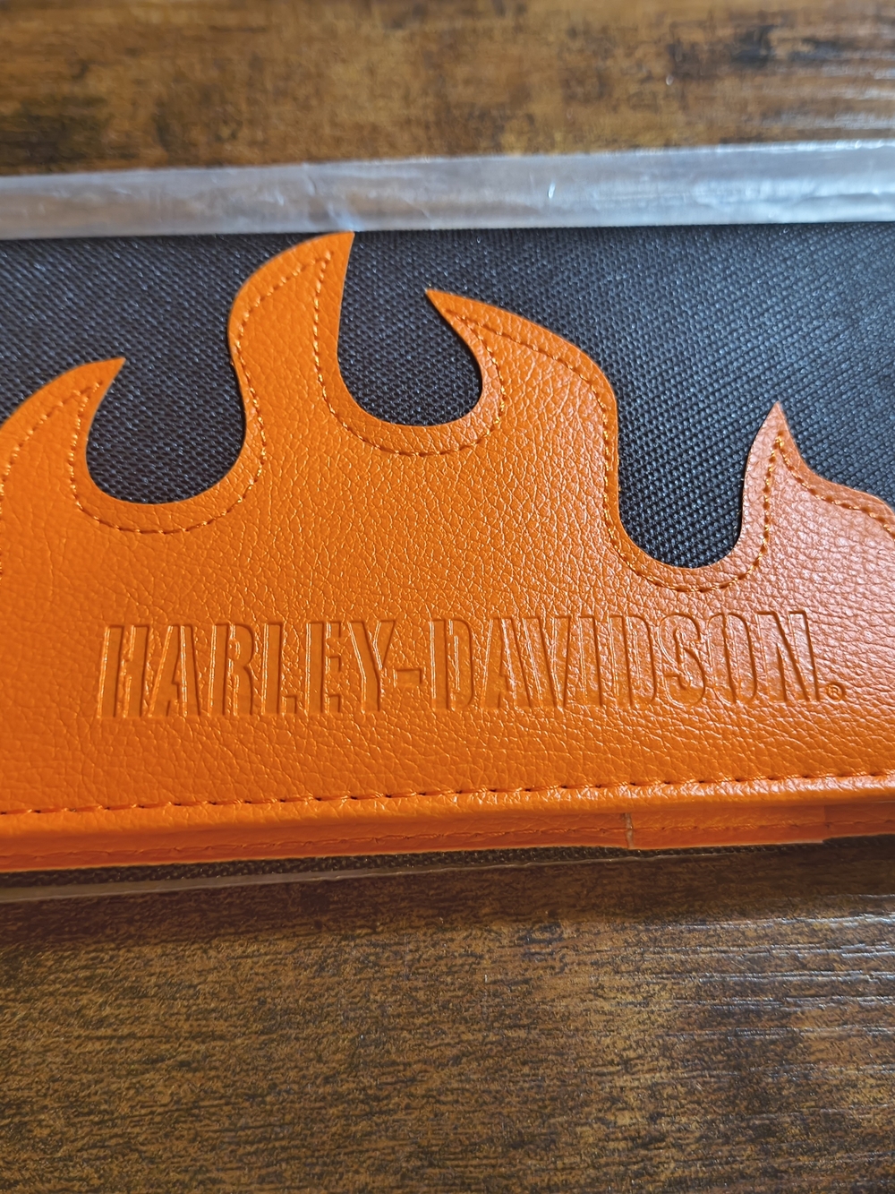 Harley-Davidson Orange Flame Phone Case with Black Accent